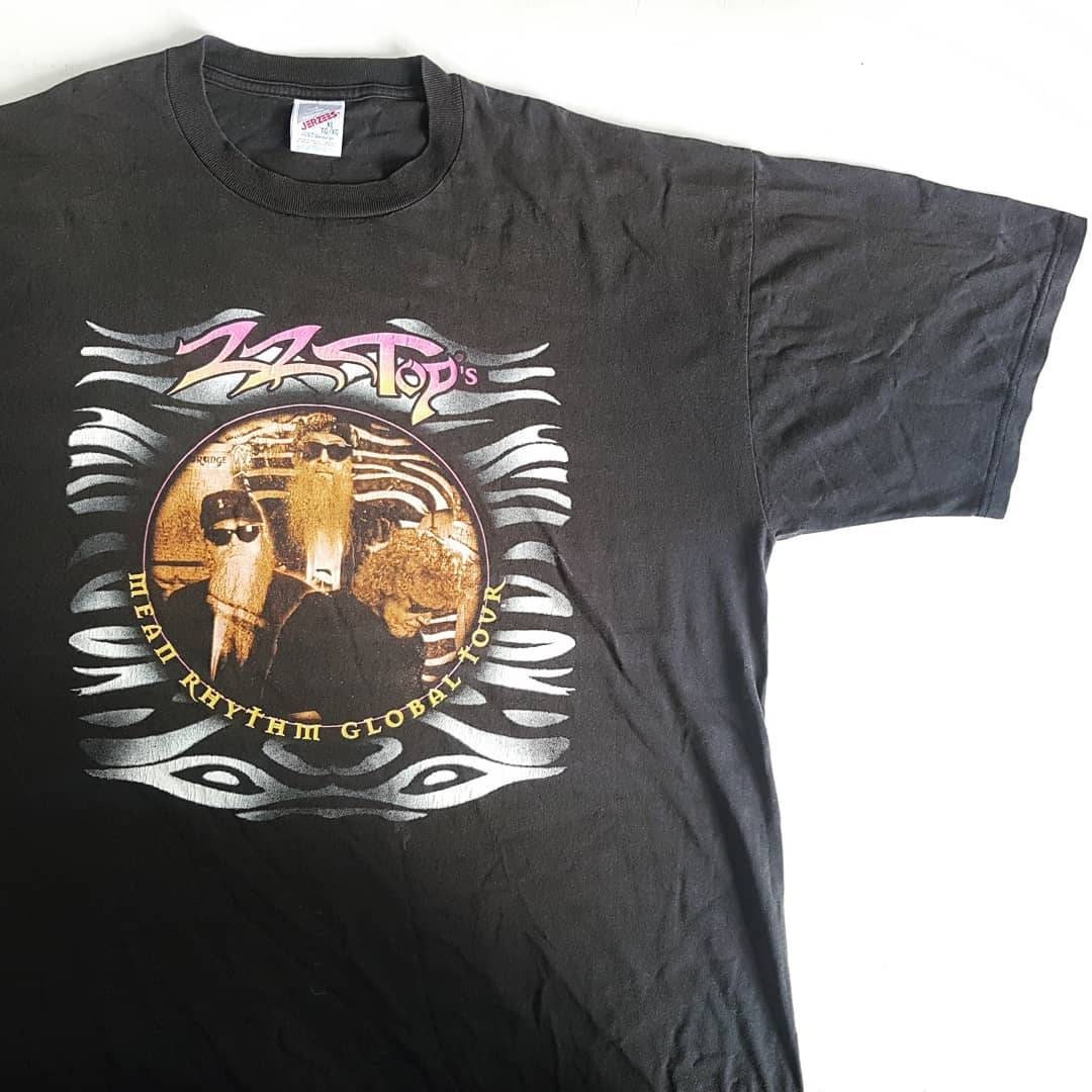 Vintage 1997 ZZ Top Mean Rythm Global Tour T Shirt Size XL (W 25