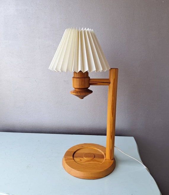 Vintage Ikea Table Lamp With Pleated Shade, 80s - Etsy