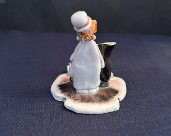 Vintage, Signed Lino Zampiva Small Porcelain Clown With Tuba