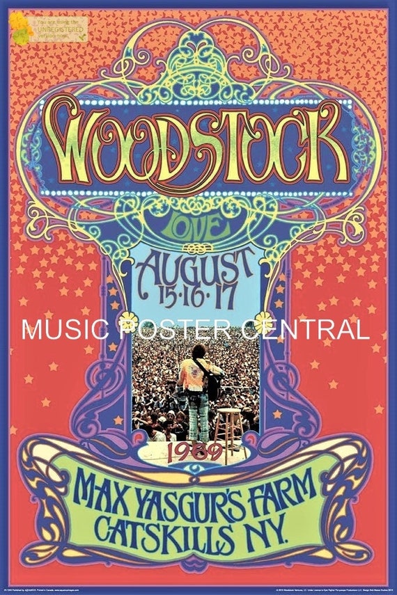 Woodstock 11x17 1969 Color Poster- Rare! - Etsy