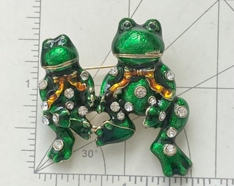 ユニークなヴィンテージスタイルのカエルのブローチ - Etsy 日本