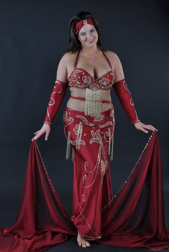 Custom Belly Dance Costume: Handmade Embroidered Oriental Dress - Etsy