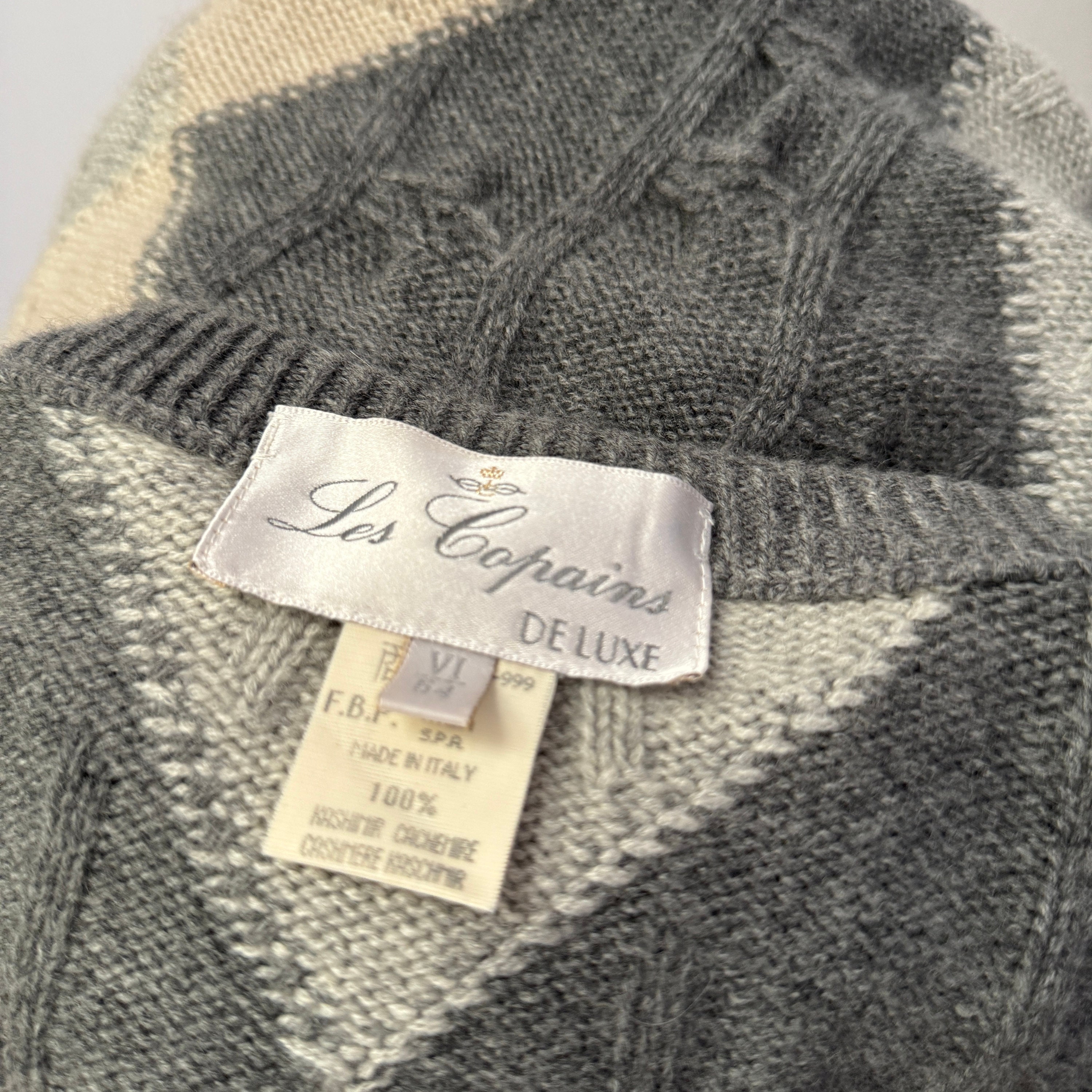 ヴィンテージ LES COPAINS - 100%ピュアカシミヤ クルーネック ルーズ