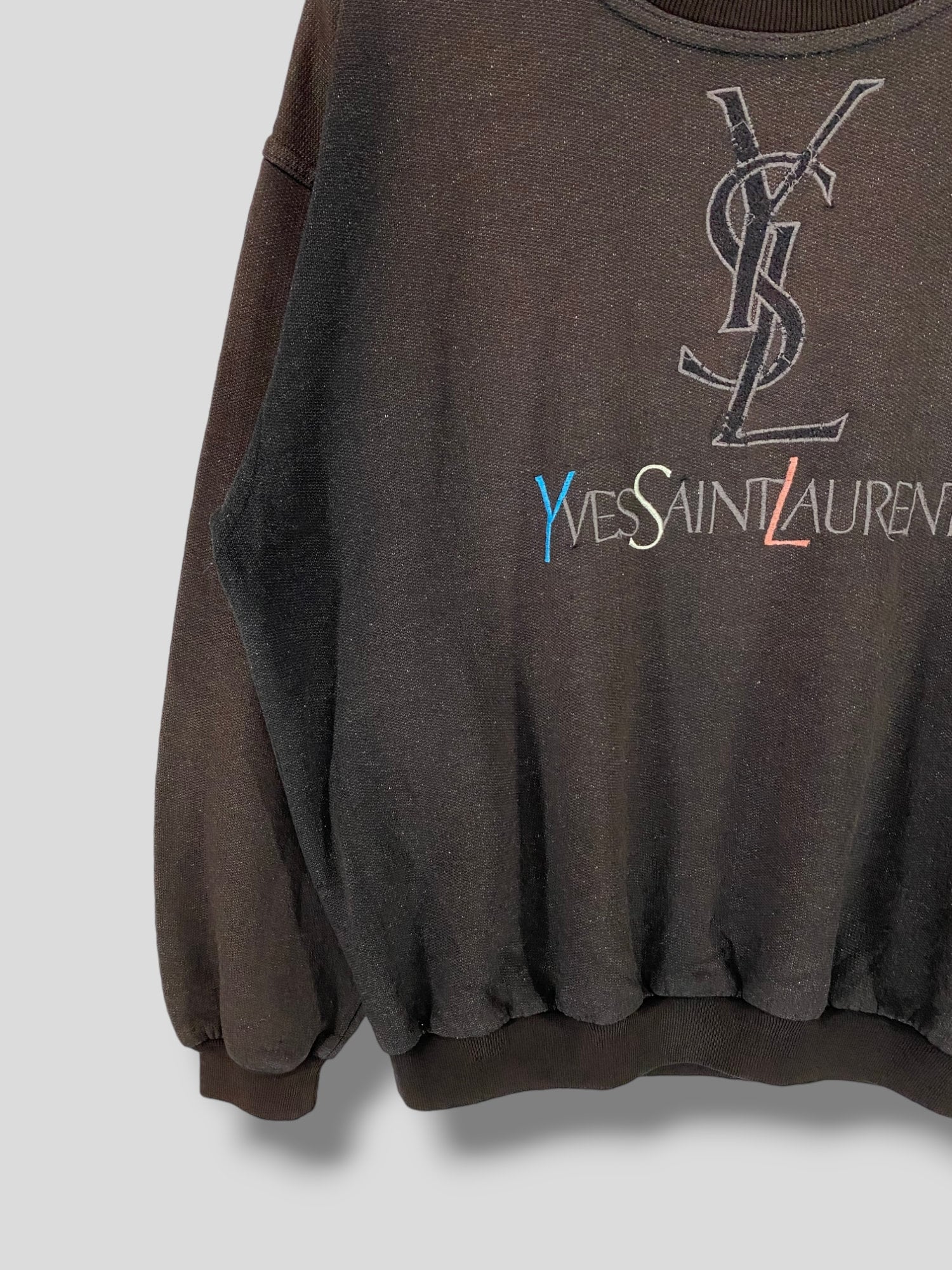 Vintage Yves Saint Laurent Pour Homme Multicolor Embroidered Logo