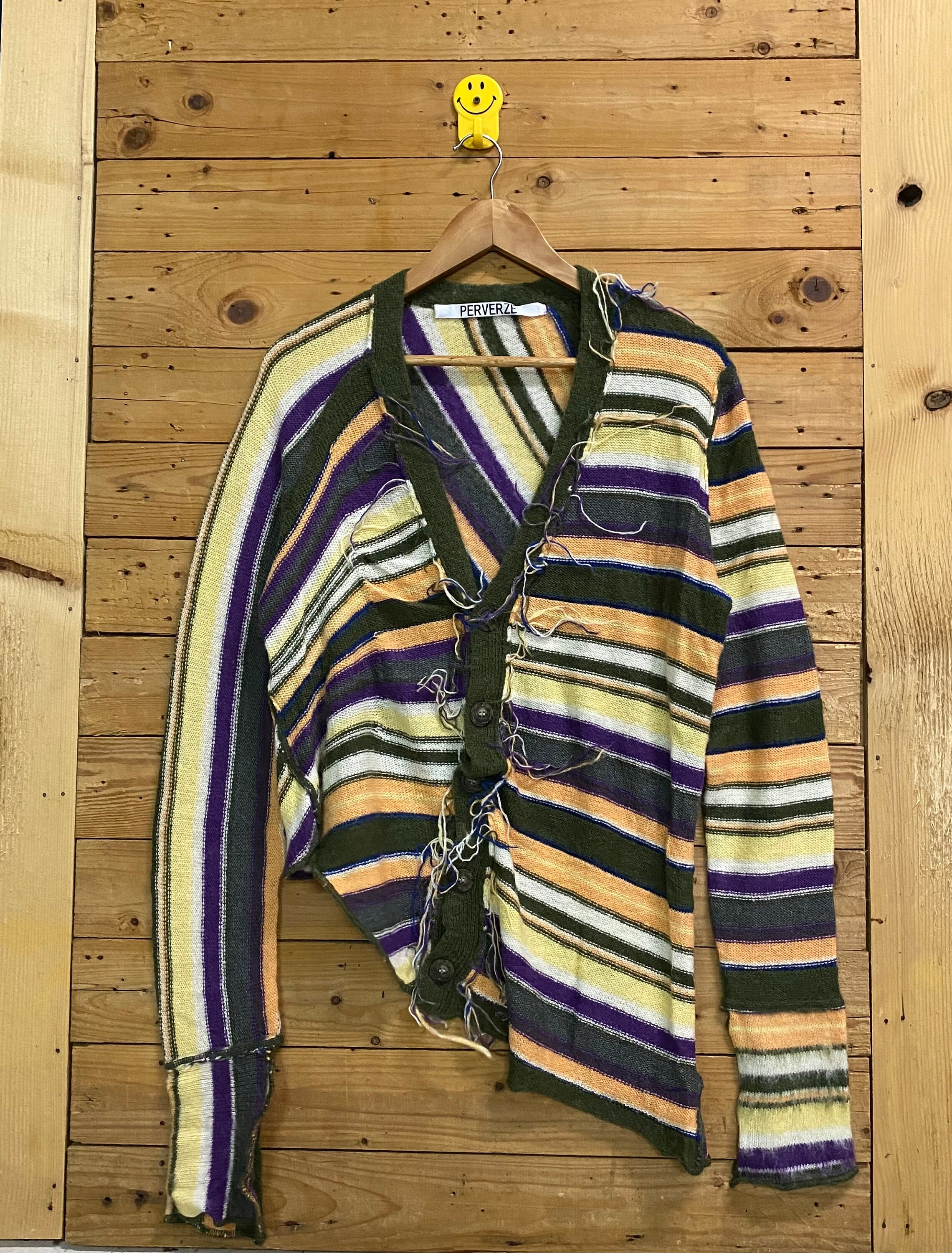 PERVERZE Double Stripe Knit Cardigan 【公式通販】