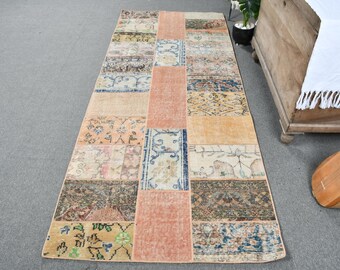 3x8ランナーラグ、パッチワークラグ、トルコラグ、ヴィンテージラグ