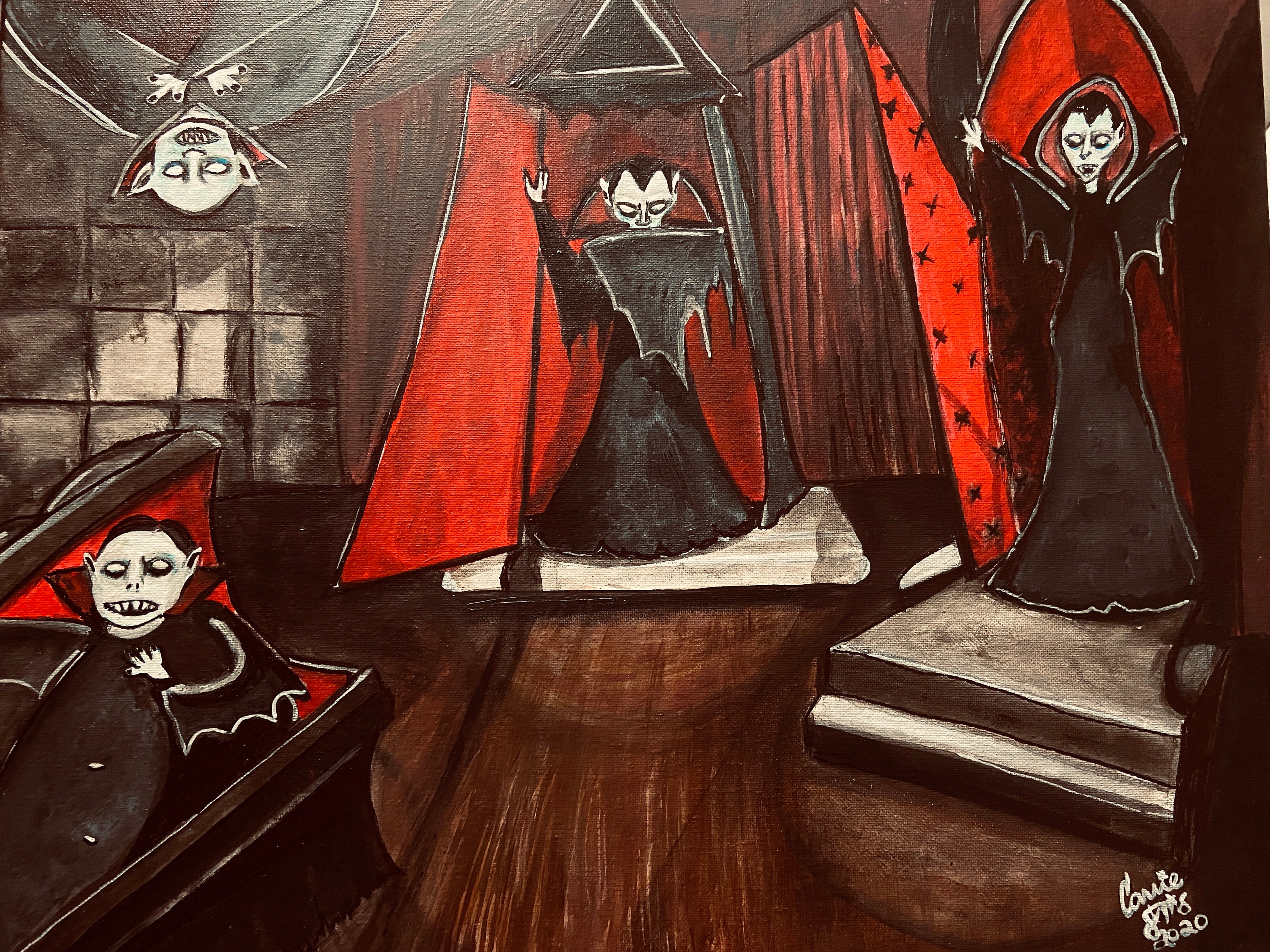 The Vampire Brothers Nightmare Before Christmas Inspired 16x20