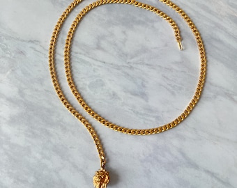 CELINE ヴィンテージ マカダム ロゴ チェーン ベルト アクセサリー