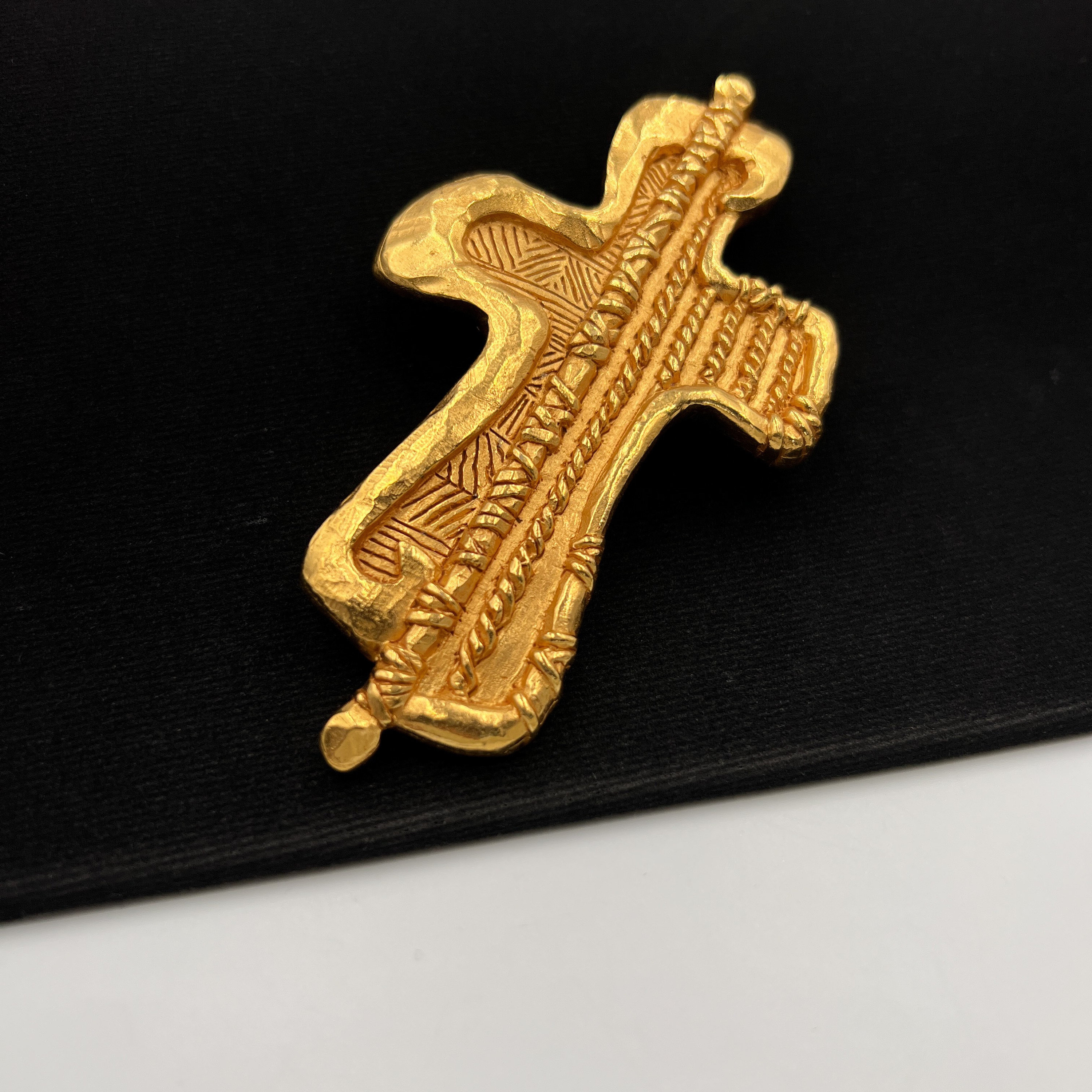 Christian Lacroix Vintage Cross Brooch and Necklace - Etsy