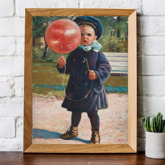 アンティーク油絵 子供と杯の絵 アンティーク油絵 子供と杯の絵