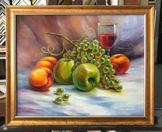 油絵 菅家令子 絵 絵画 インテリア F4-110502 静物 フルーツ 油絵 菅家