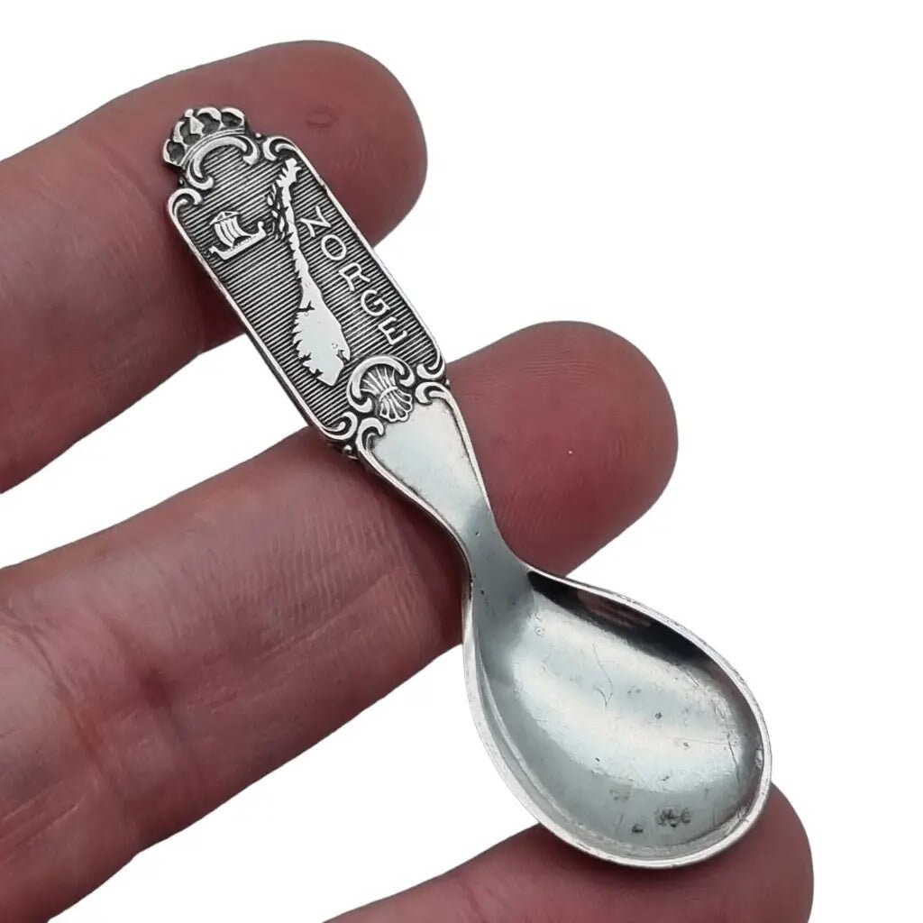 Norwegian Silver Spoon, Norge, 830 Silver, Souvenir Spoon, Circa