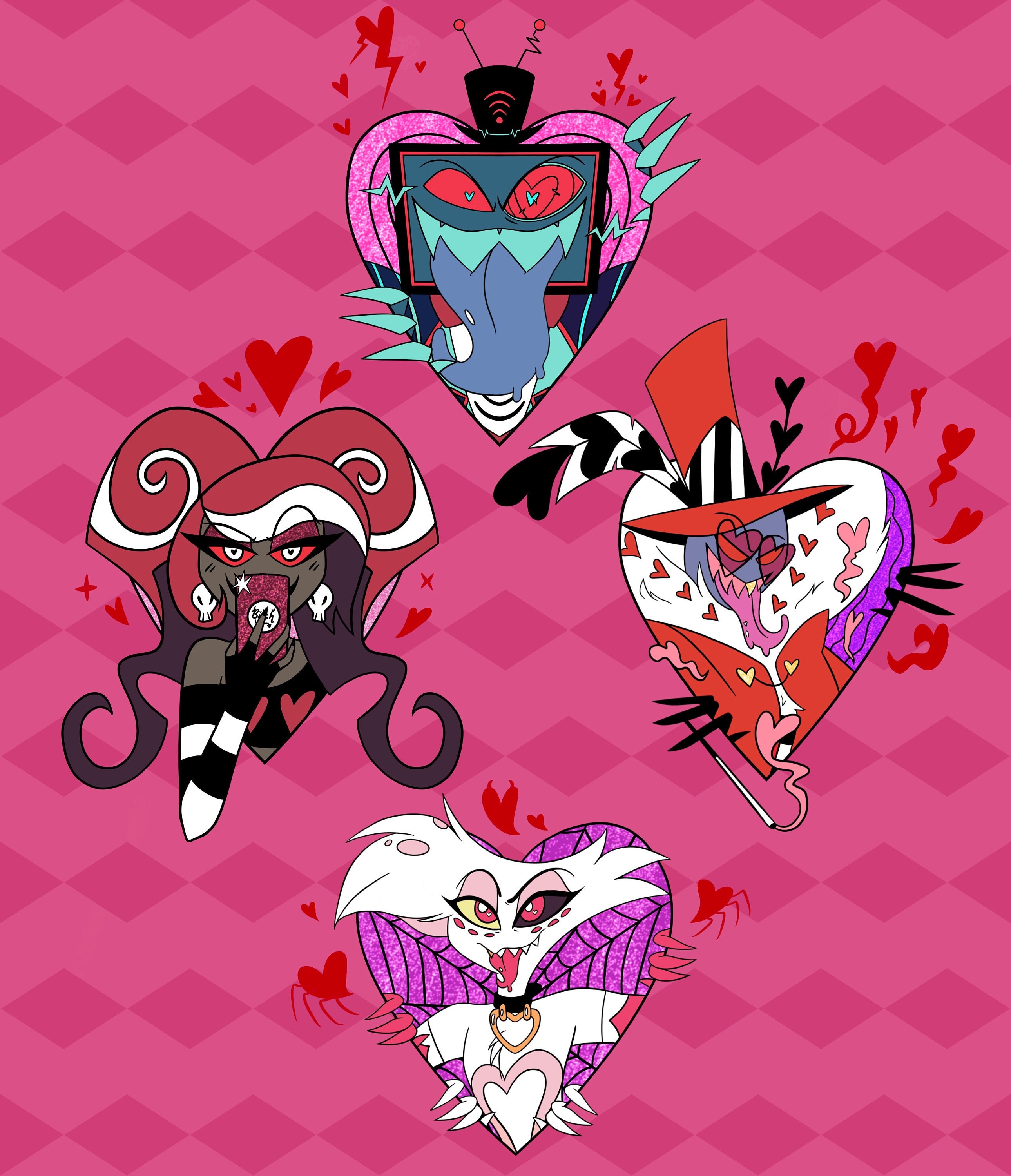 再入荷 Hazbin Hotel Vox Valentino ベルベット エンジェルダスト