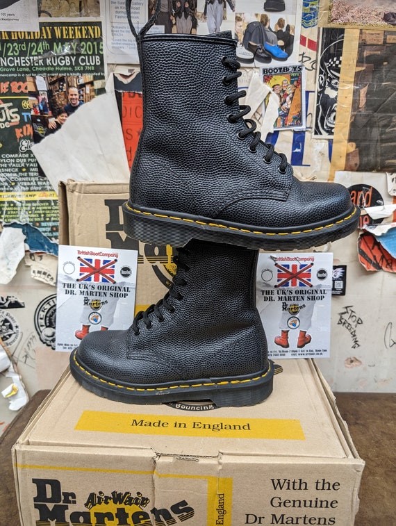 Dr Martens 1460 Black Pebble Grain Made in England Size 3 - Etsy