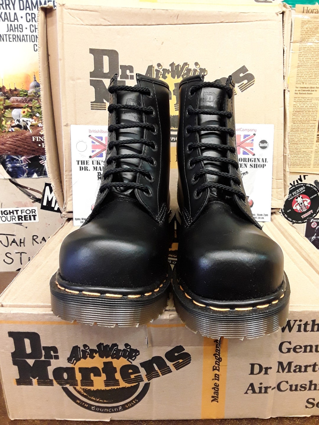 Dr Martens Made in England, 7 Hole Industrial Steel Toe Boots