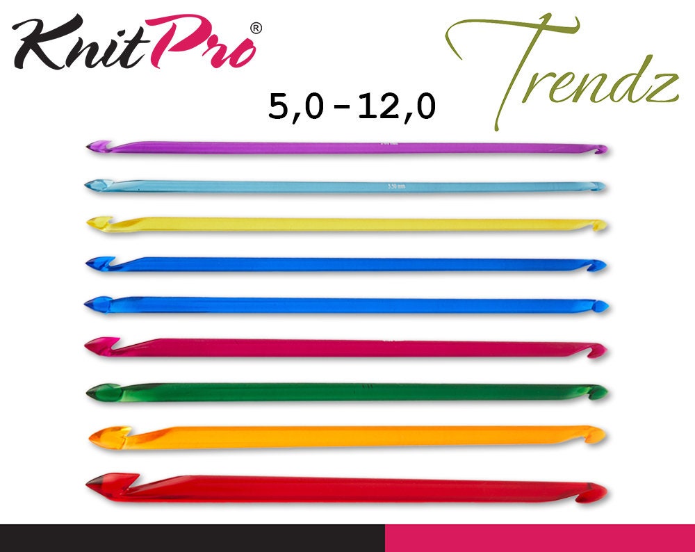 Knitpro Trendz Tunisian Double Crochet Hook Stylish Supple 30 Cm