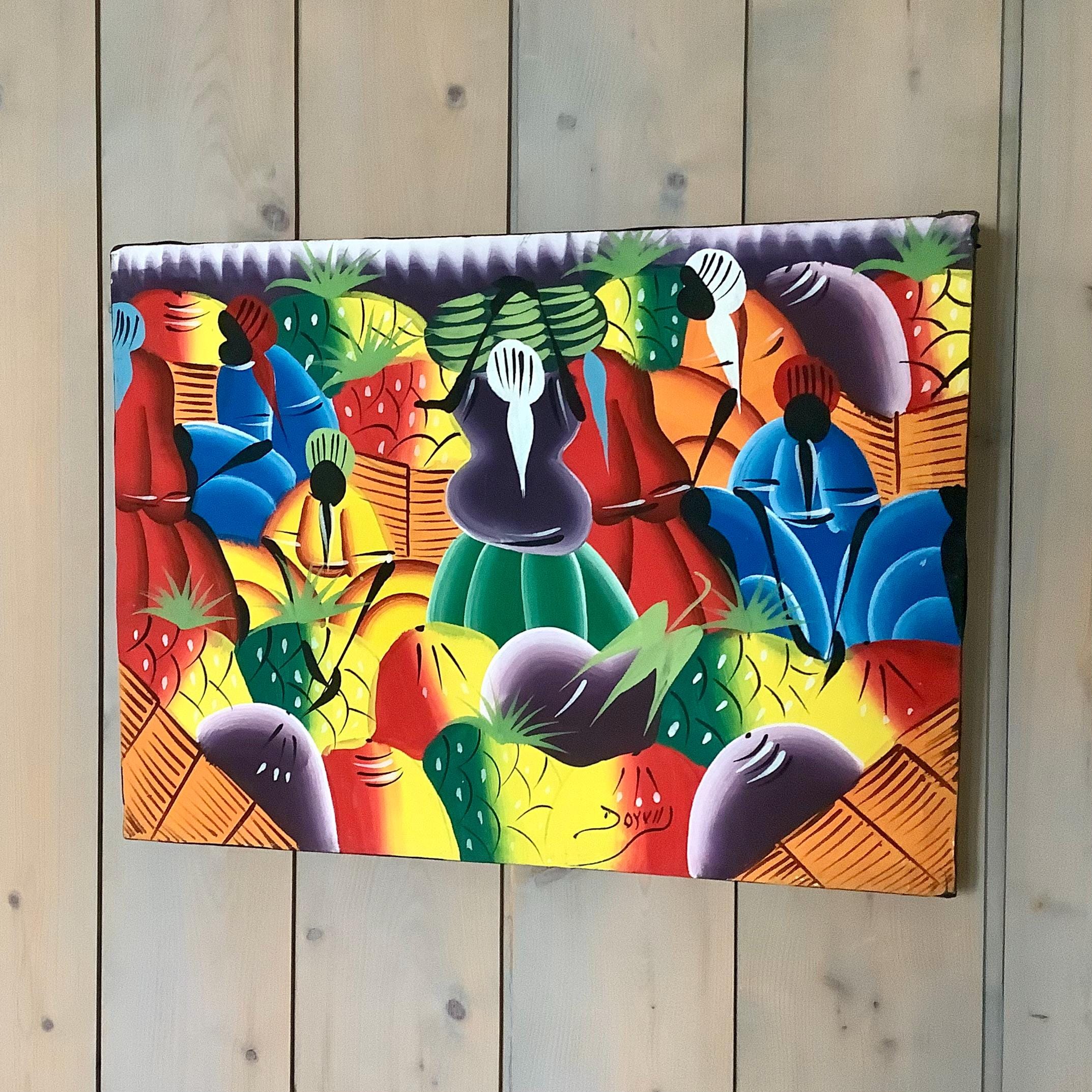 Naive Art Painting Folk Art Dominican Republic Original Painting