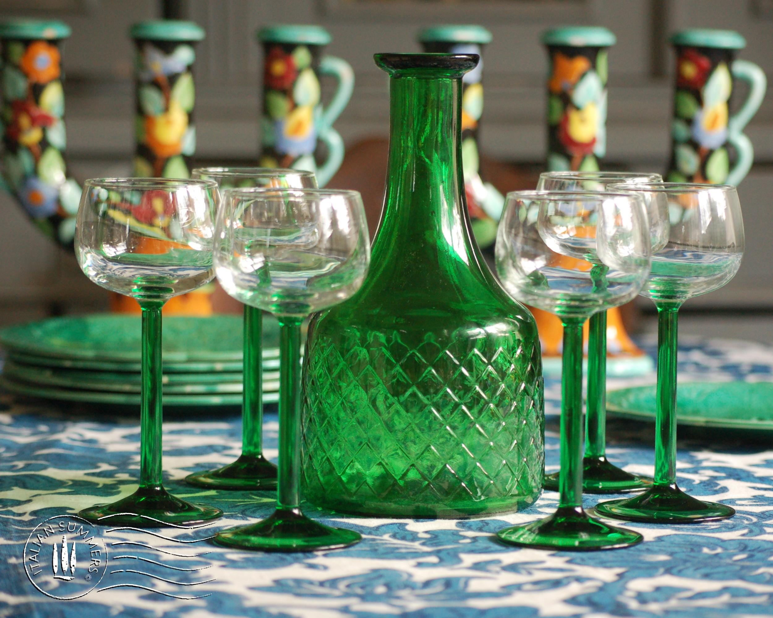 ベネチアングラス 香水瓶 グリーン ベネチアングラス ベネチアンガラス