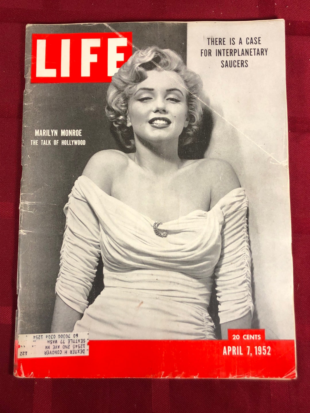 LIFE誌 有名 超希少 マリリン・モンロー表紙の一冊 1952年 洋書 古書