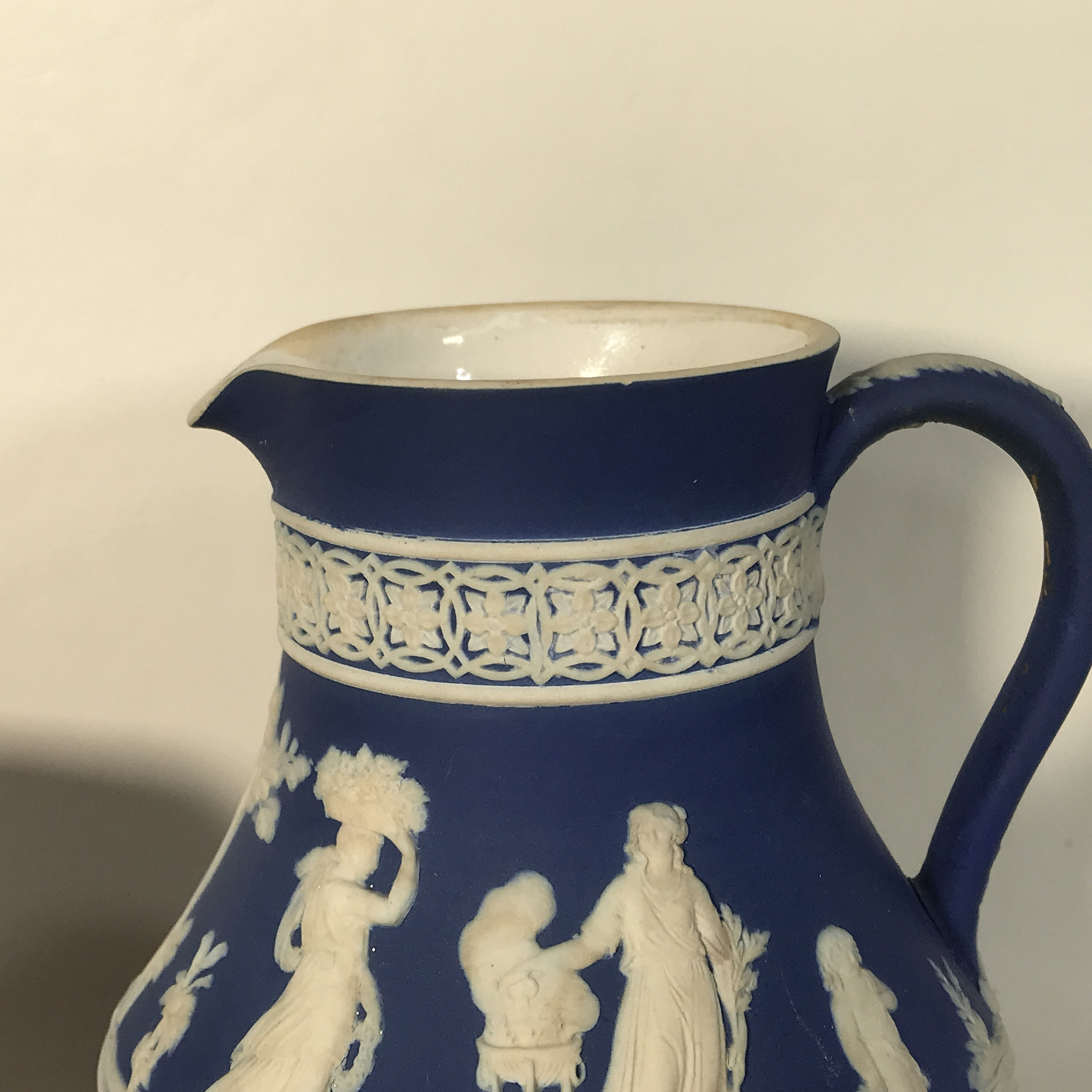 1900 年頃 ウェッジウッド ブルーディップ ジャスパーウェア