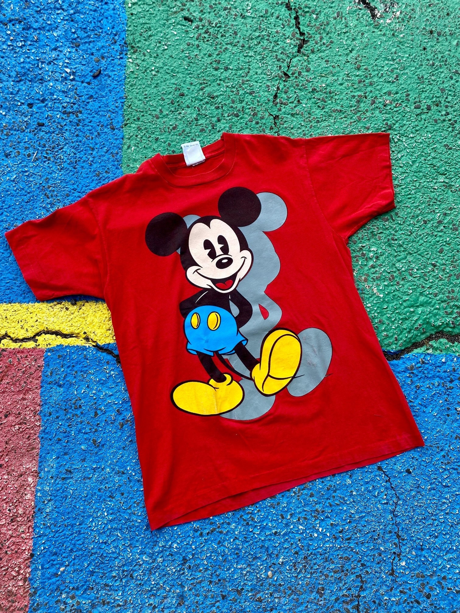 Vintage 90s Mickey Mouse Disney Mickey & Co Red Shadow Graphic