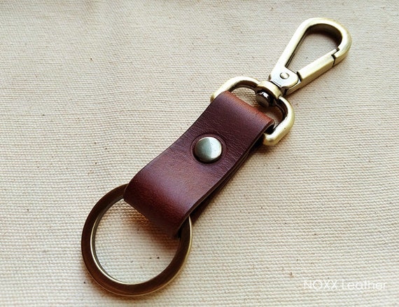 Leather Key Fob, Leather Keychain, Gift Under 20 Dollars - Etsy
