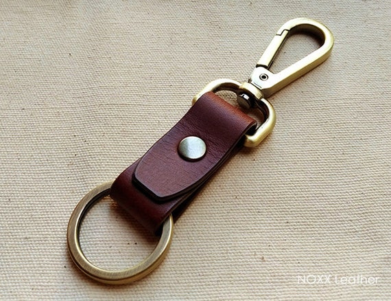 Leather Key Fob, Leather Keychain, Gift Under 20 Dollars - Etsy