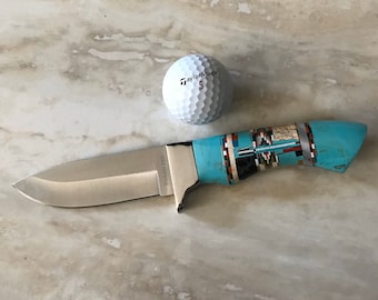 長さ10.5インチの手作りターコイズインレイネイティブアメリカンナバホ