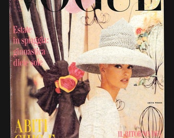 Vogue Italia Feb 1991 No 486 Original Vintage Fashion Magazine