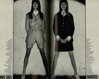 Vogue April 15 1967 Original Vintage Fashion Magazine Twiggy