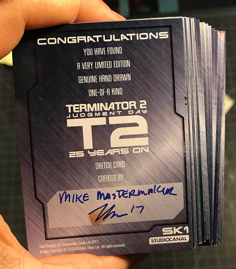 T2: 25th Anniversary Terminator 2 T1000 Artist Sketch Card