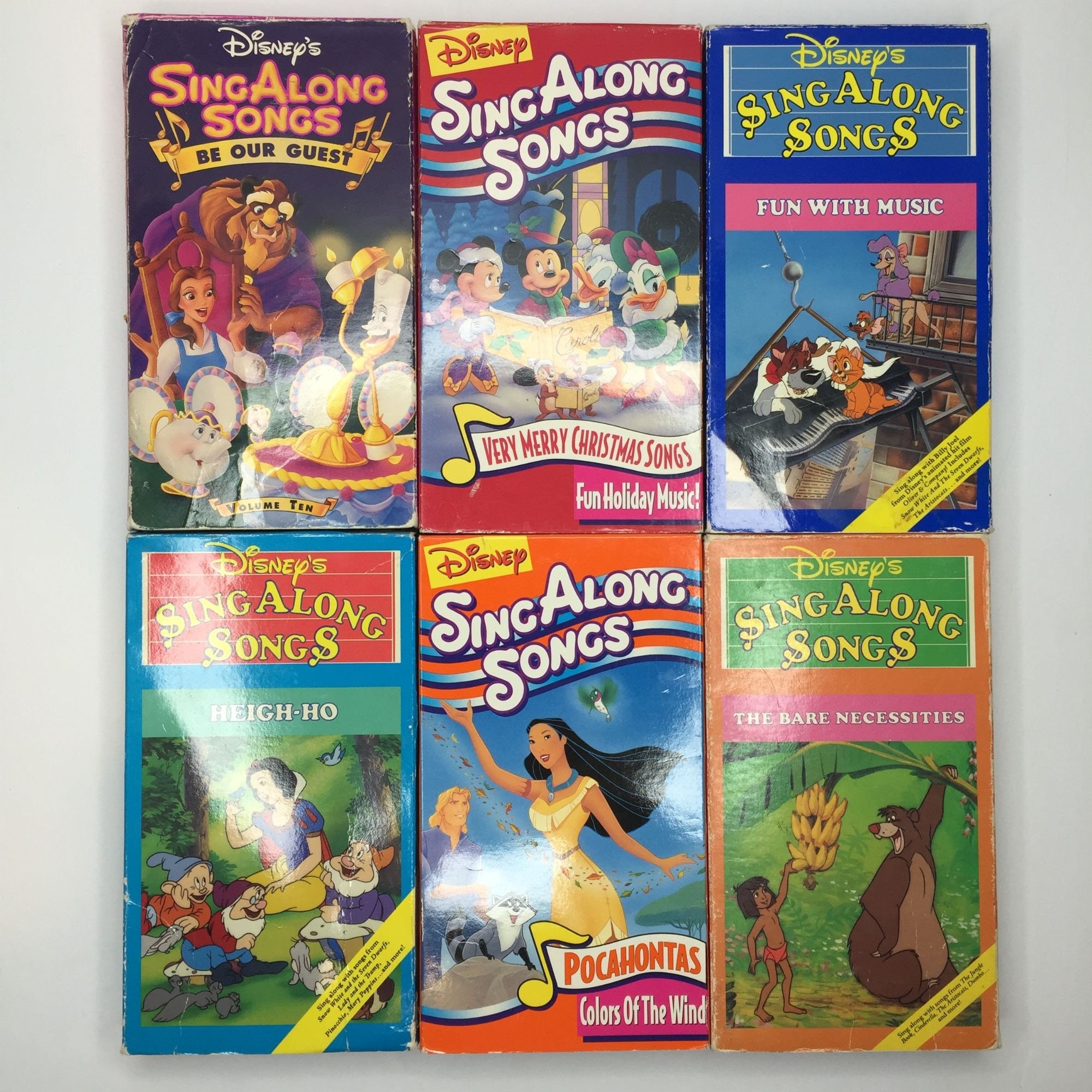 ヴィンテージ セット 6 ディズニーのシング アロング ソング VHS ビー