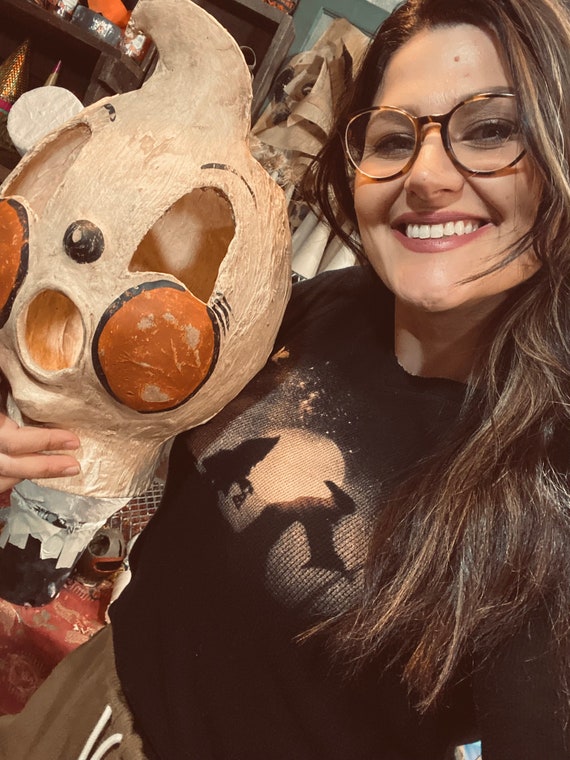 Large Papier-mâché Ghost Lantern/candy Bucket| in Collaboration