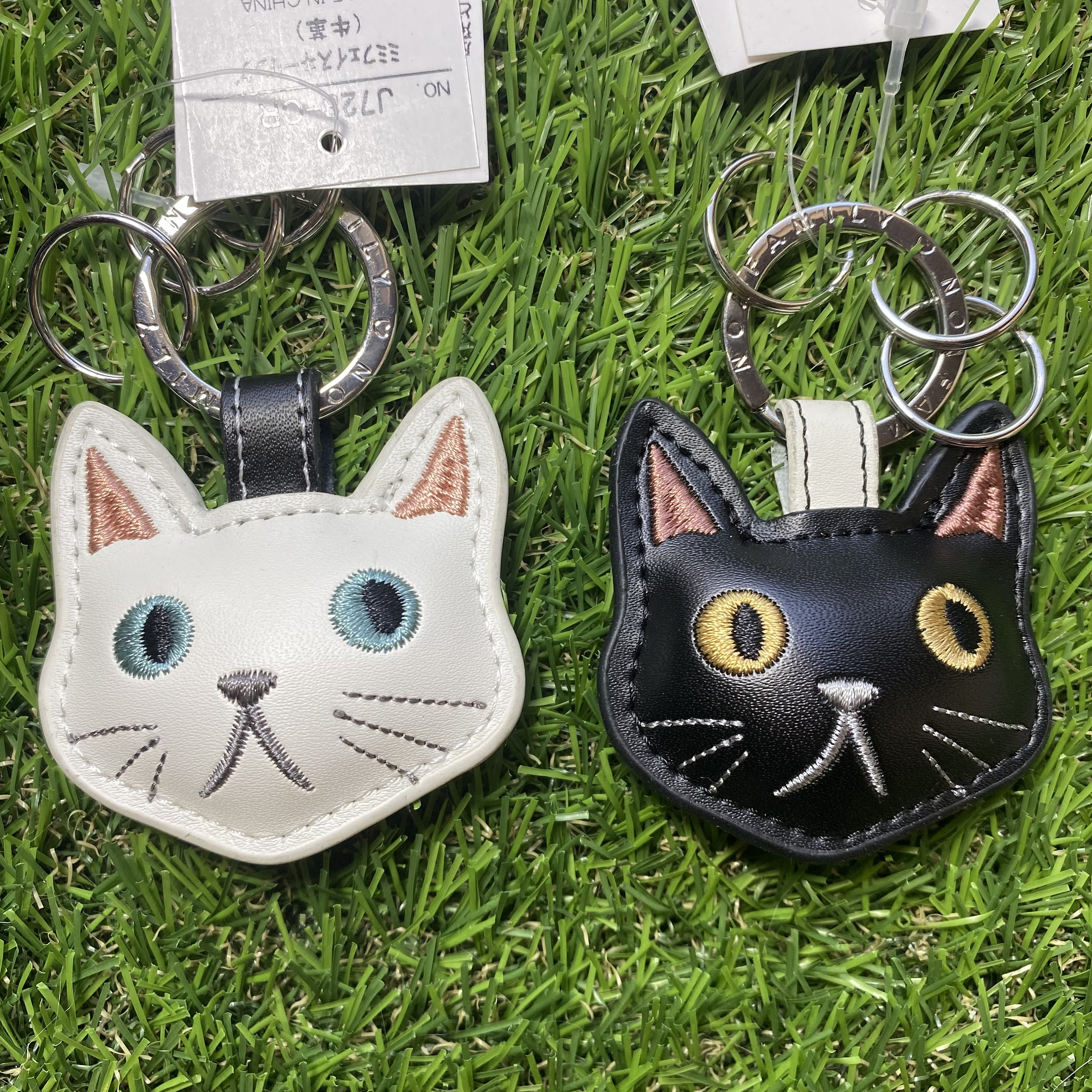 Cat Face Key Ring Leather - Etsy