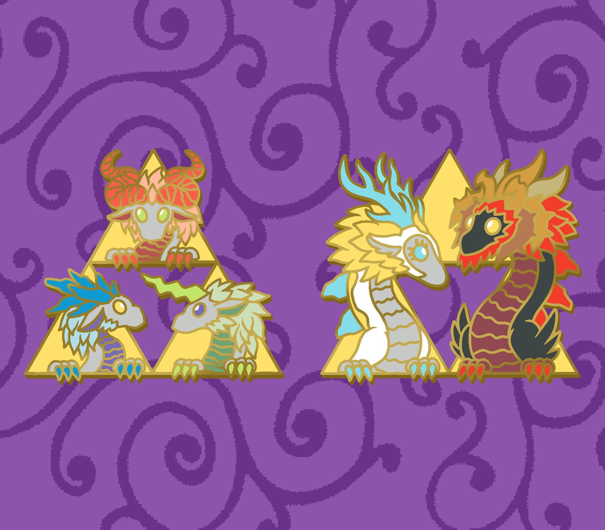 ゼルダの伝説 ドラゴンピンズ - ライトドラゴン - デーモンドラゴン