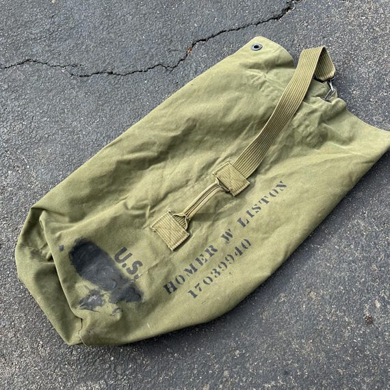 Vintage Military Duffle Bag - Canvas US - Etsy Israel