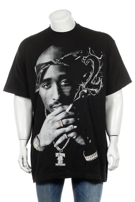 Vintage 90s Tupac Shakur Graphic T-shirt, Hip Hop Rap, Mens XXL - Etsy