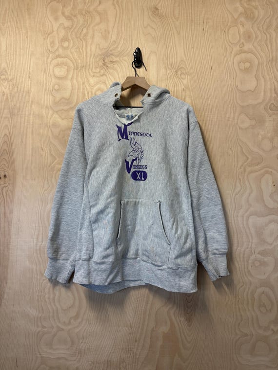 Vintage 80s Champion Reverse Weave Minnesota Vikings Graphic Cut