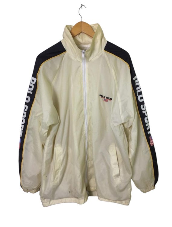 Vintage 90s Polo Sport Windbreaker Jacket Ralph Lauren Large Size