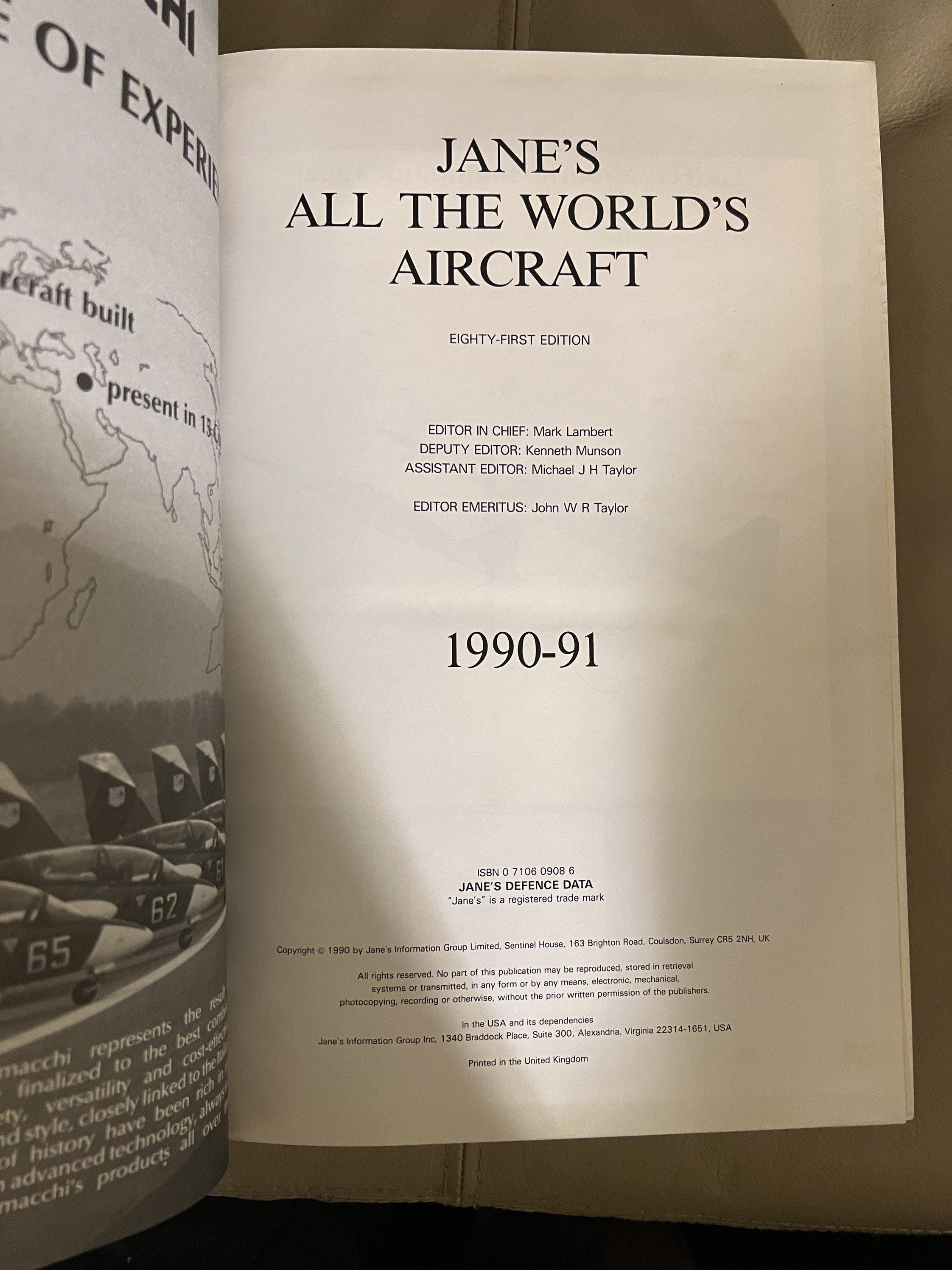 Jane's All the World's Aircraft 1990-91 - Etsy