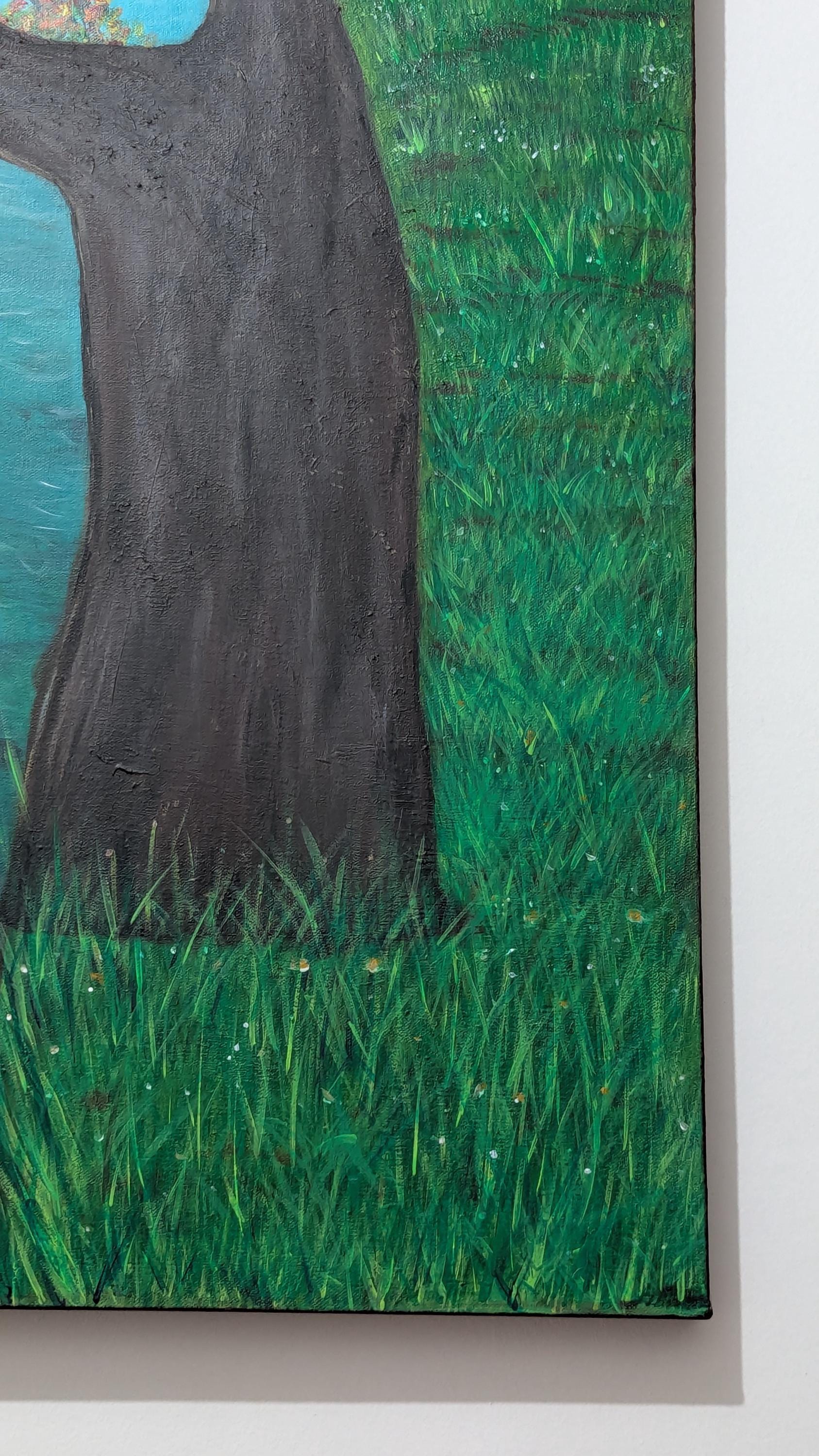 ロマンチックな白鳥の絵画：湖の風景、ラブバードのアートワーク