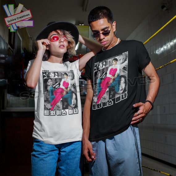 ミナ ユニセックス シャツ、ミナ グラフィック T シャツ、TWICE シャツ