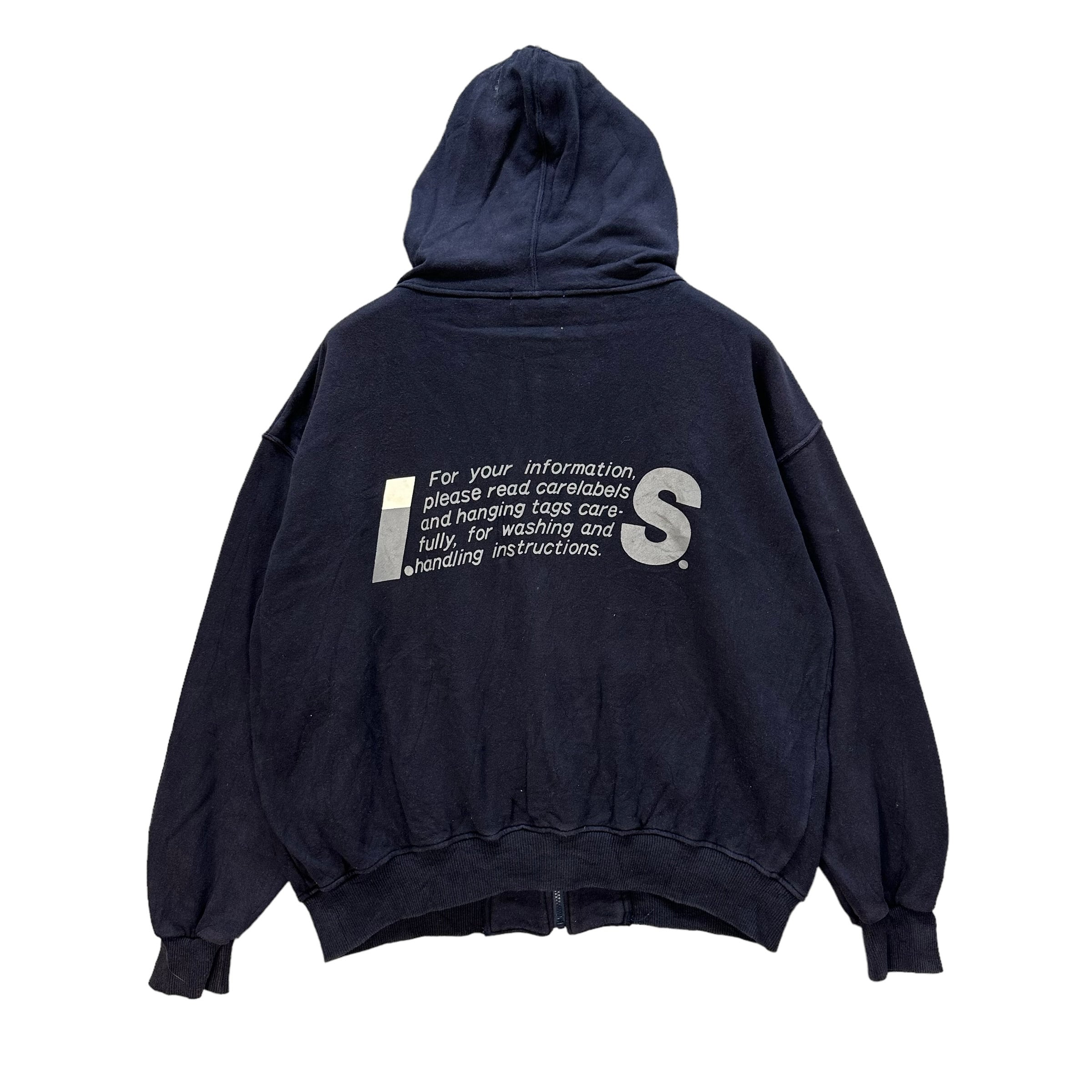 Vintage 80's ISSEY MIYAKE IS Iconic Care Label Big Logo on Back