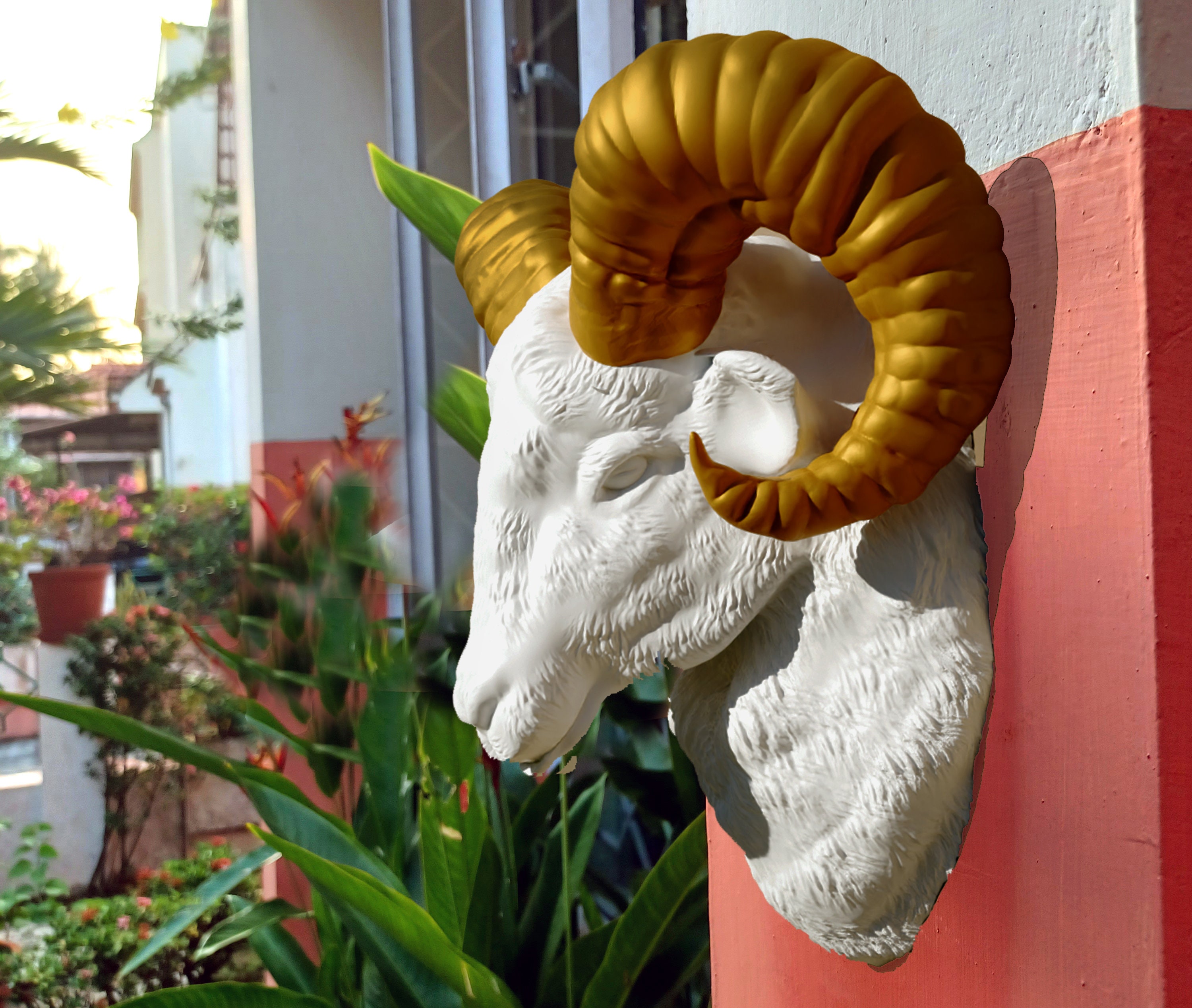 Ram Head Wall Mount, Farm Decor, Mountain Ram - Etsy