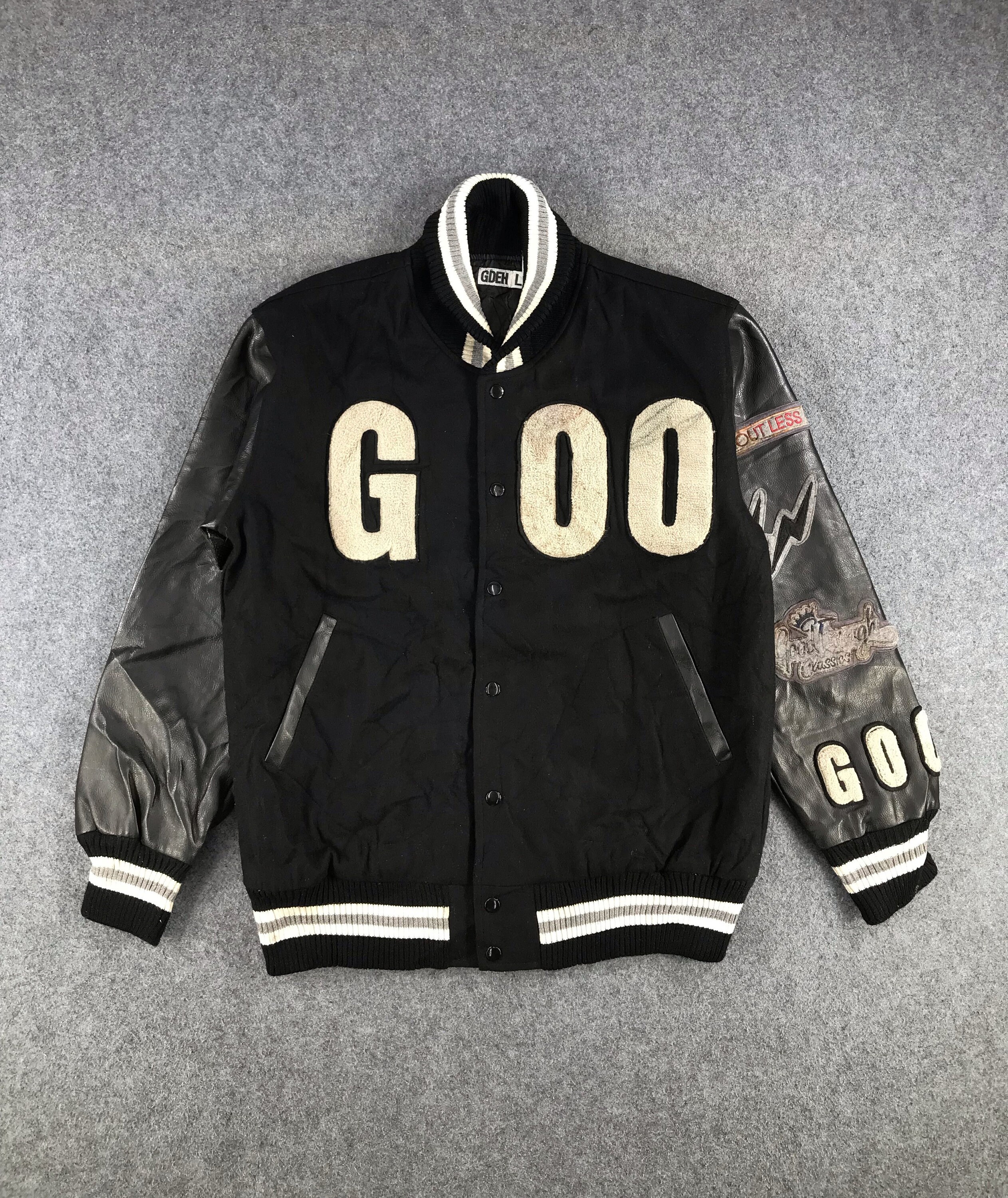 GOODENOUGH オリジナル スウェットバーシティージャケット スタジャン