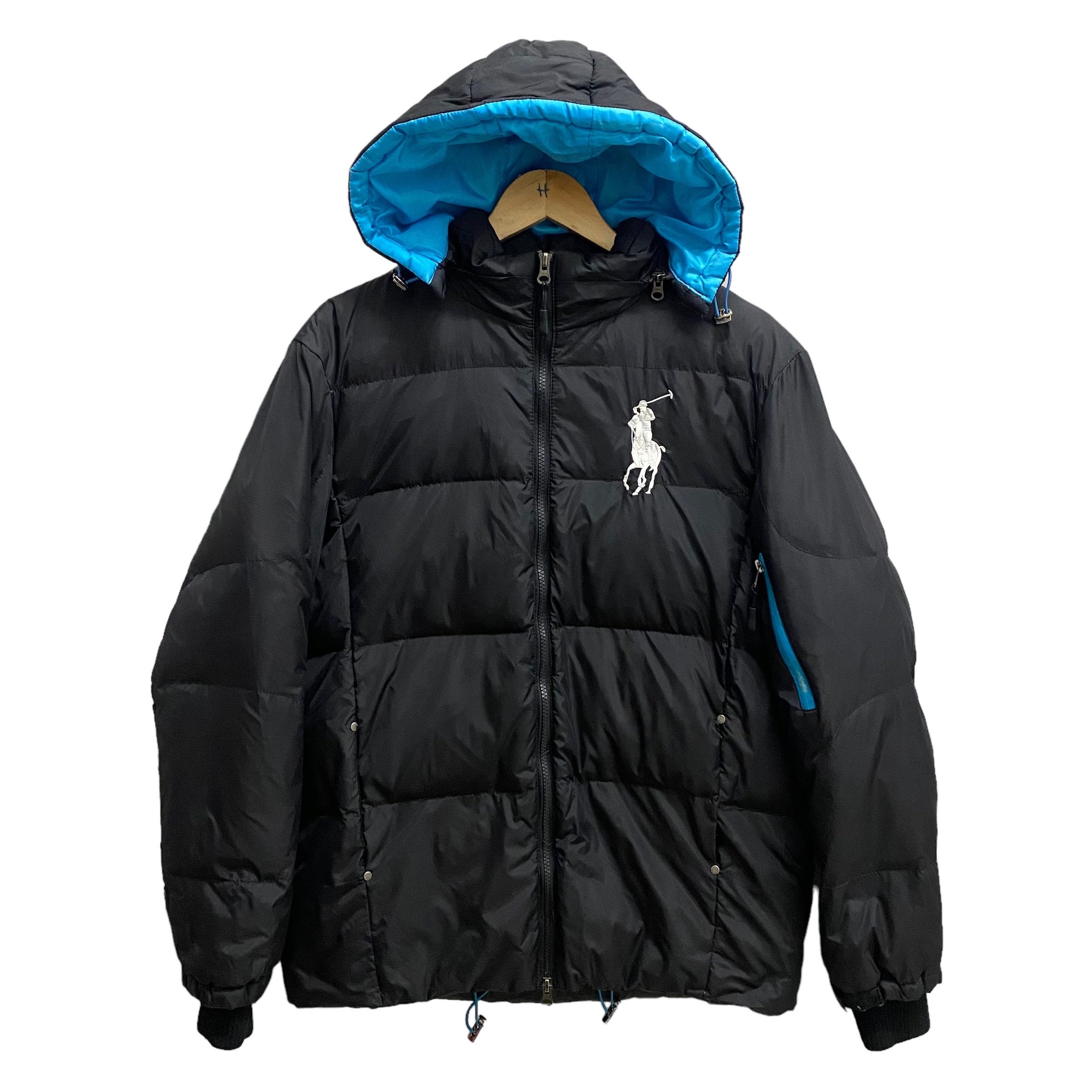 Vintage Polo Ralph Lauren Black Goose Down Jacket Size Xlarge Polo