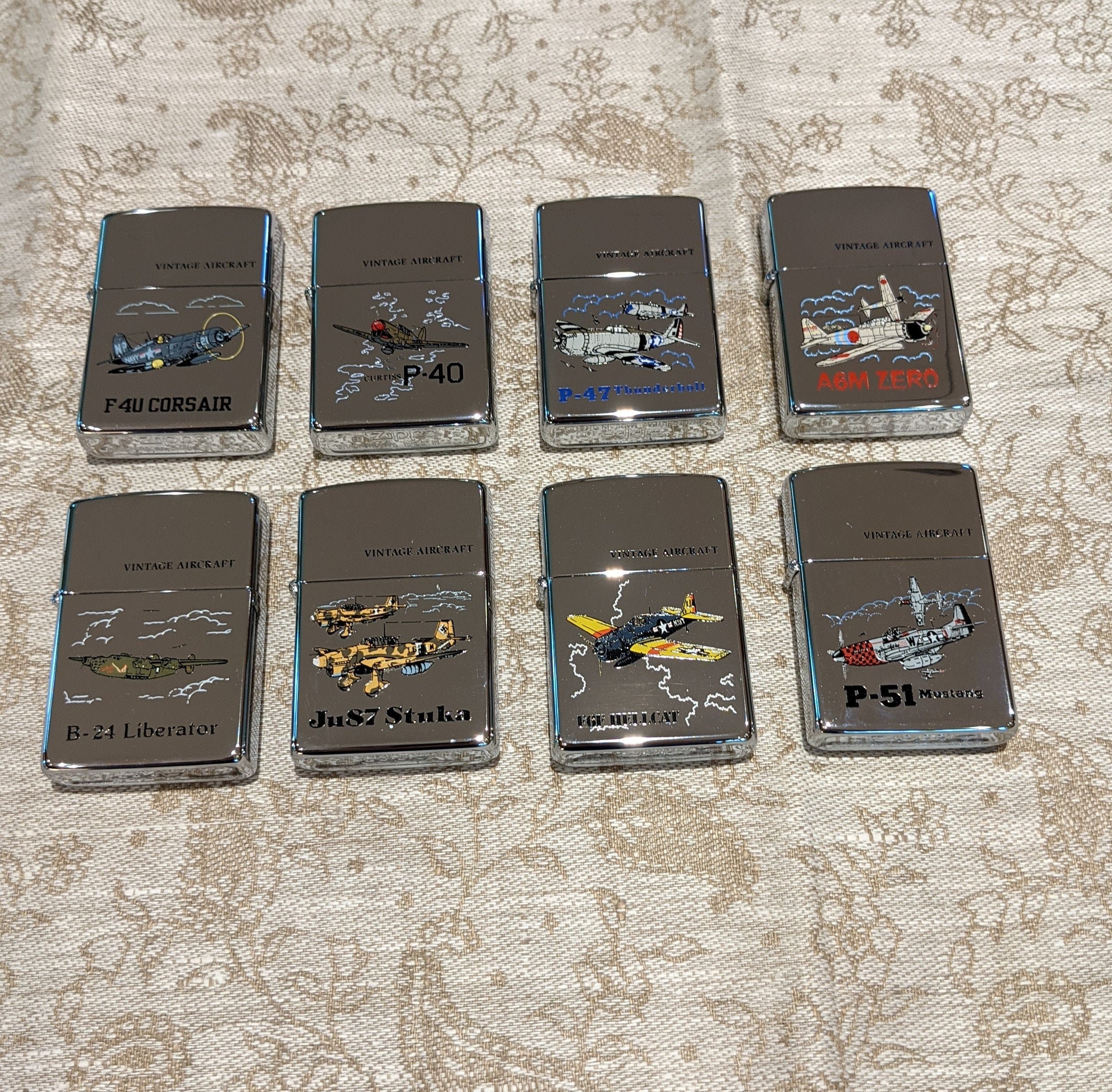 Zippo 1993 Vintage Aircraft Lighter - 8 Pc. Set - Etsy
