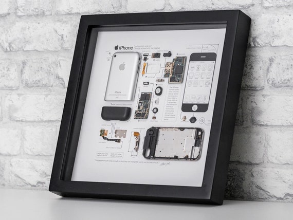 額入りiPhone 2G分解アート：テクノロジー愛好家へのギフト（13x13x1.8
