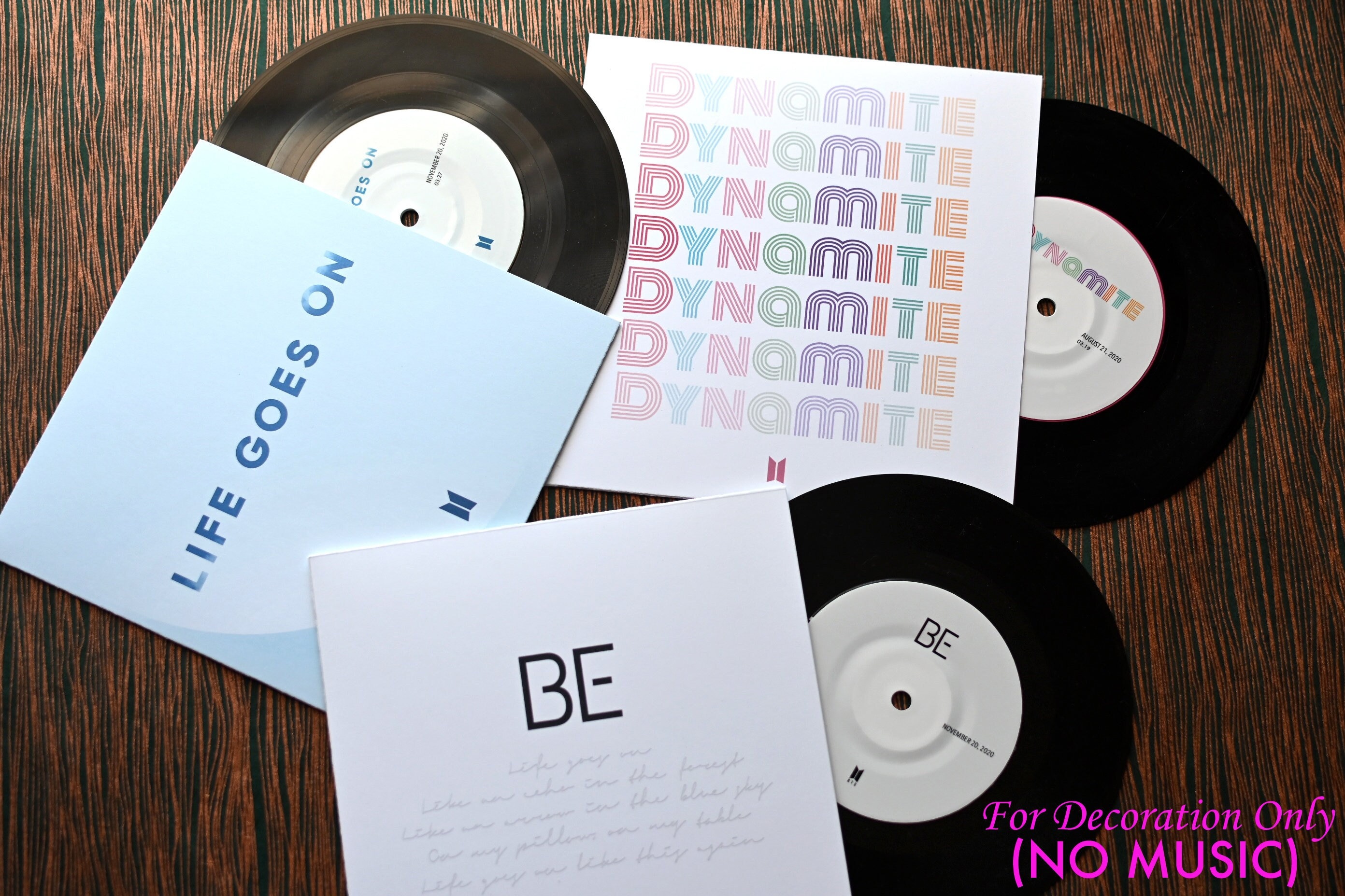 BTS BE | Dynamite| Life Goes on Vinyl 7