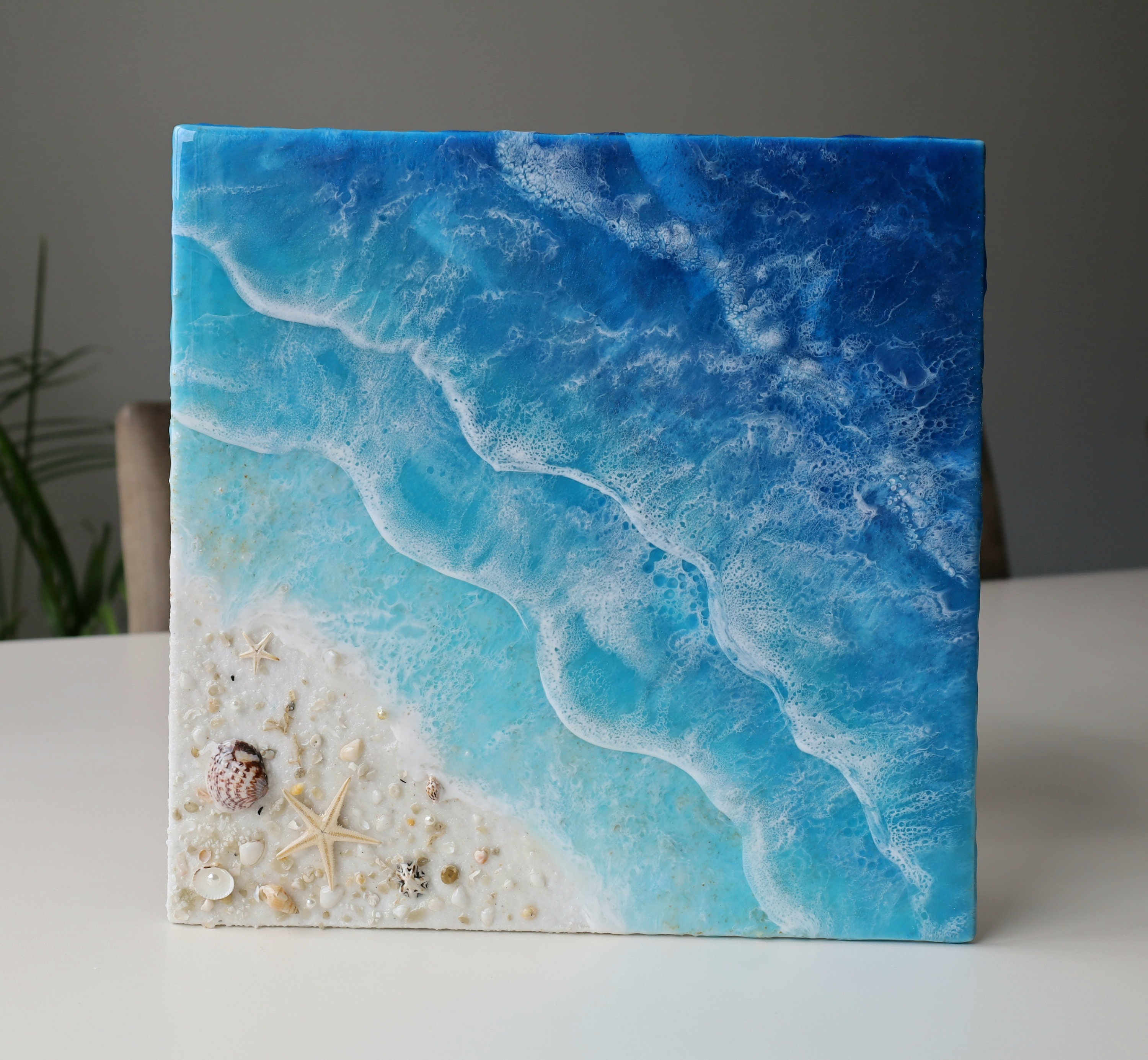 Resin Ocean Painting: 3D Beach Wave Art, Custom Size - Etsy